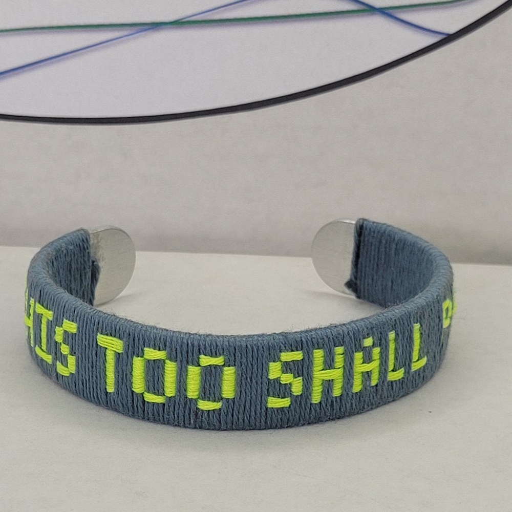 Stylish Faith-Based Embroidered Adjustable Bracelet